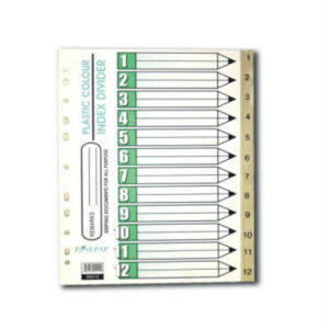 Premier PP Index Divider 12 Tabs ( Grey )