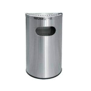Stainless Steel Semi Round Bin With Ashtray – SUGO 203A