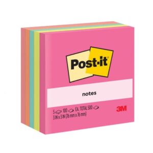 3M Post It Note 3″ x 3″ ( Poptimistic 654-5AN ) Mix Colour
