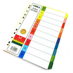 ABBA Colour Index Divider A4 – 5 Tabs
