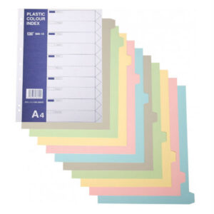 CBE PP Colour Index Divider 906 -10 Tabs