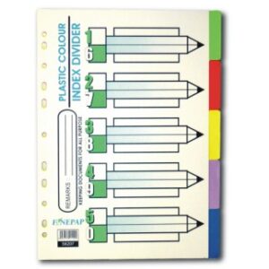 Premier PP Colour Index Divider 5 Tabs