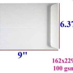 White Envelope 6.37 x 9″ ( Peel & Seal )