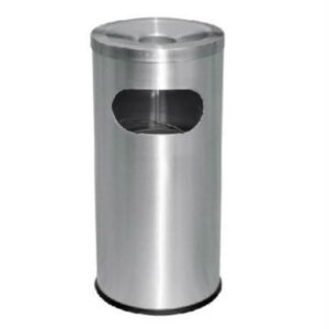 Stainless Steel Round Bin With Ashtray – Sugo 126A1