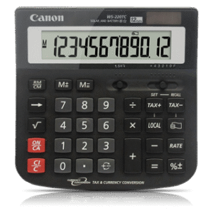 Canon Calculator WS 220 TC ( TAX & Currency )