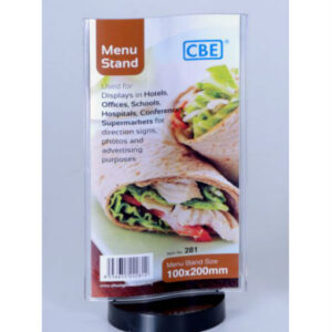 CBE 281 Menu Stand ( Curved Shape )