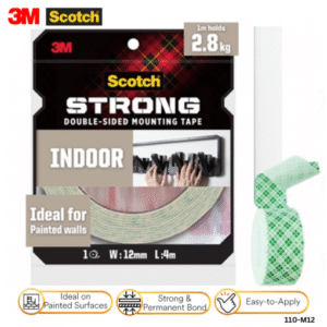 3M 110-M12 Scotch® Double Sided Mounting Tape 12mm x 4M ( Indoor )