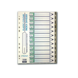 Premier PP Index Divider Jan – Dec ( Grey )