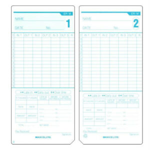 Max ER M Time Punch Cards